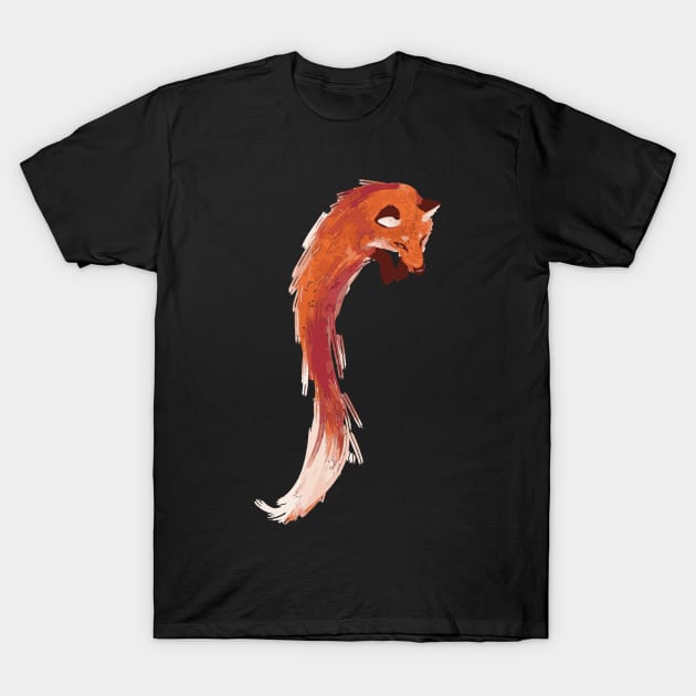 Cute Fox Wildlife Art T-Shirt by Humbas Fun Shirts
